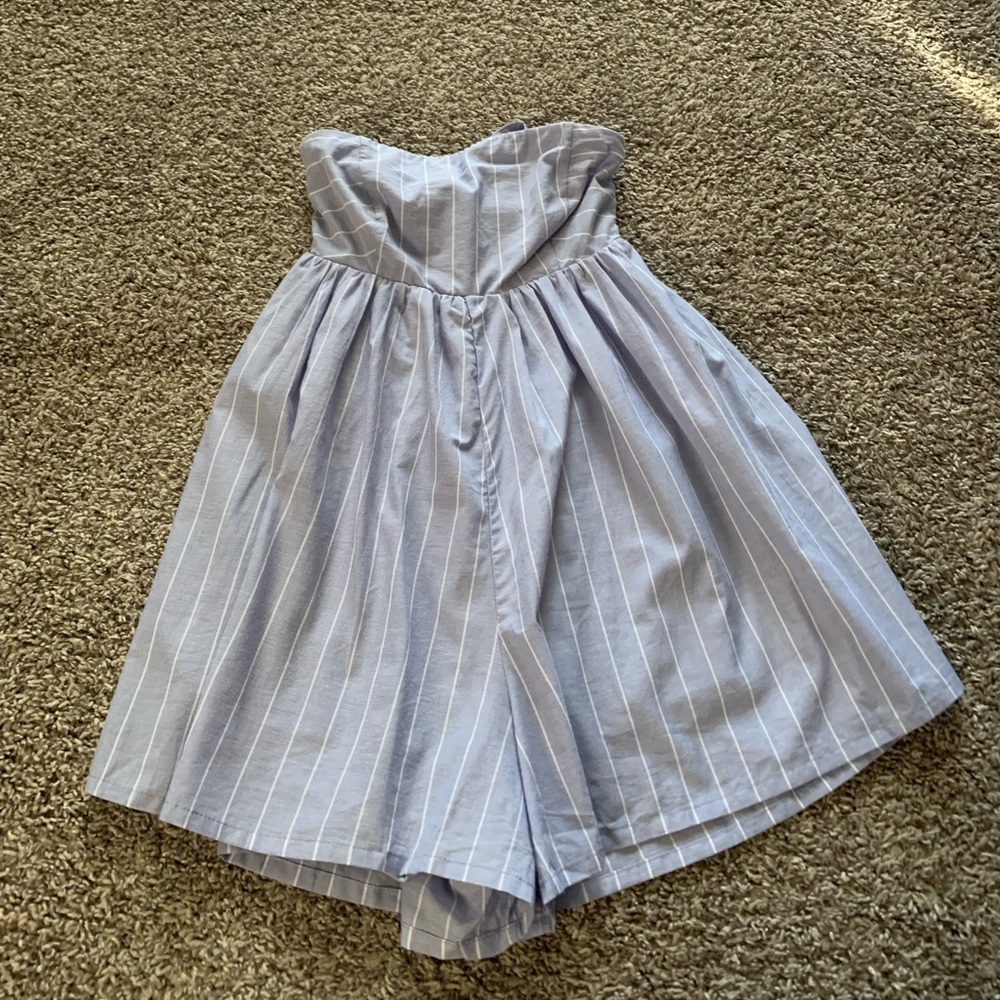 Ultra Flirt Striped Strapless Romper